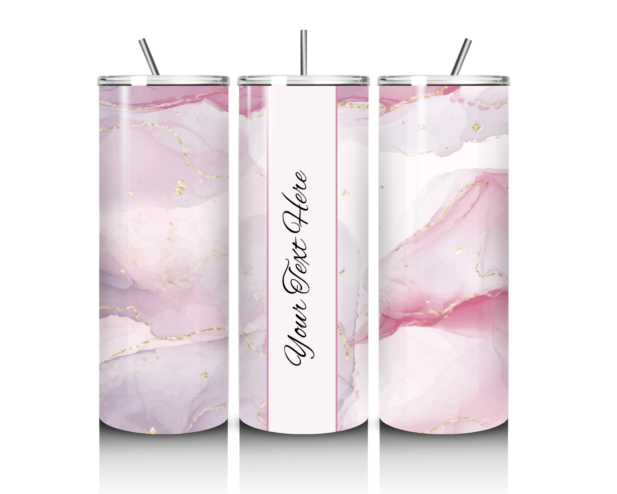 20oz stainless steel tumbler with blush marble design, personalized bridal party or bridesmaid cup.