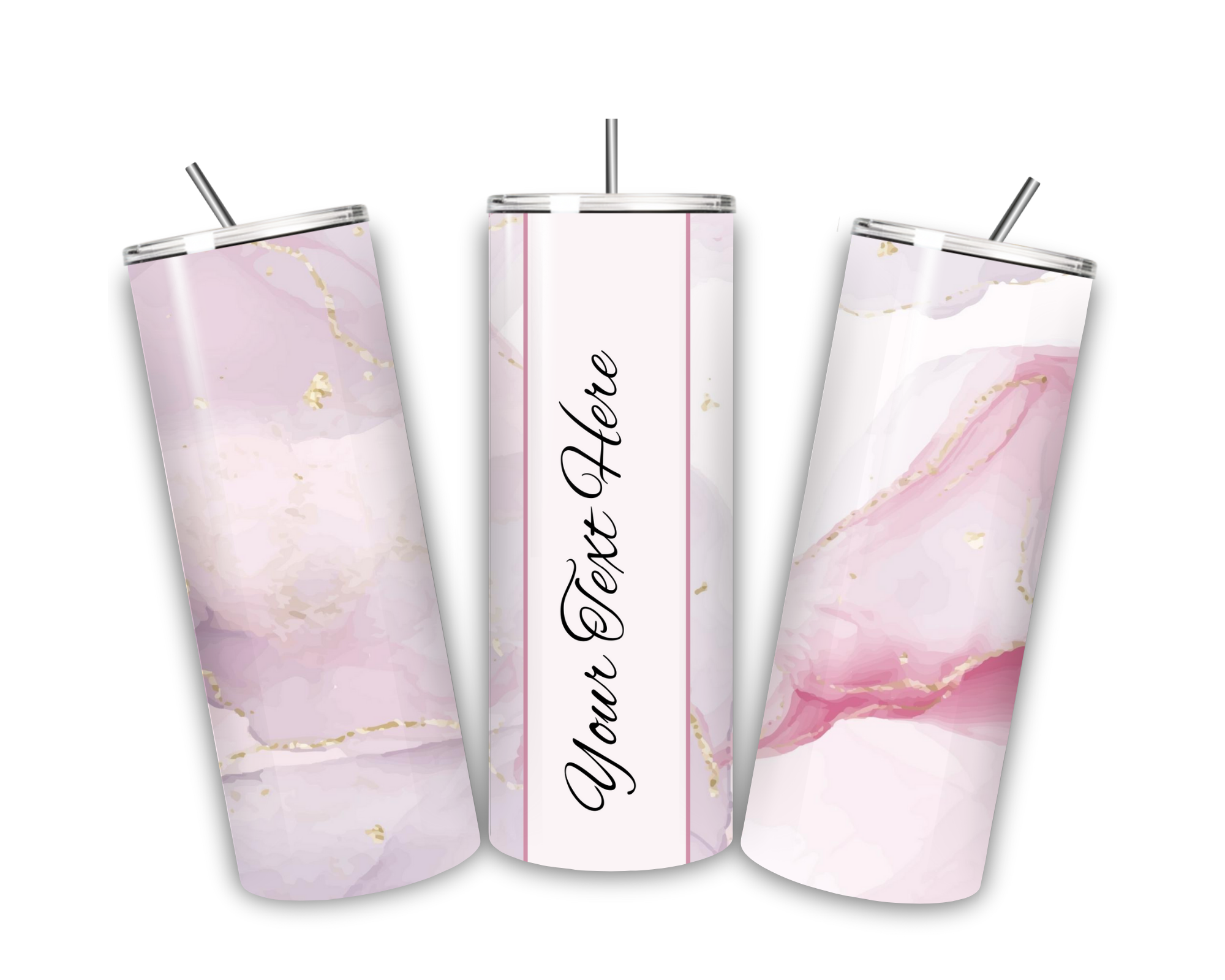 20oz stainless steel tumbler with blush marble design, personalized bridal party or bridesmaid cup.