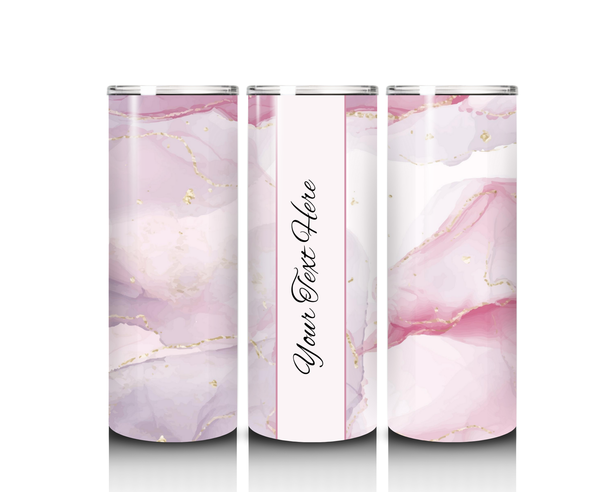20oz stainless steel tumbler with blush marble design, personalized bridal party or bridesmaid cup.