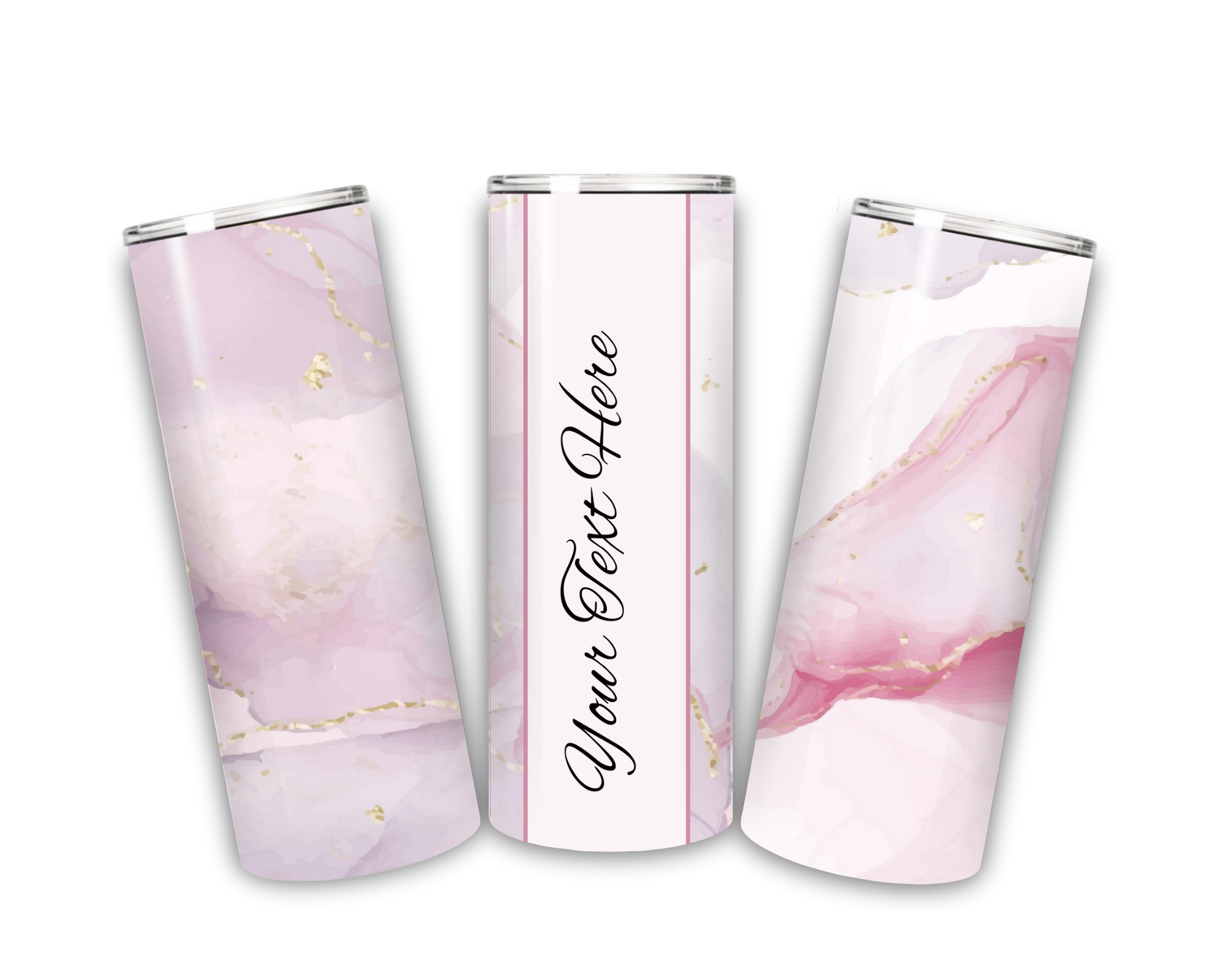 20oz stainless steel tumbler with blush marble design, personalized bridal party or bridesmaid cup.
