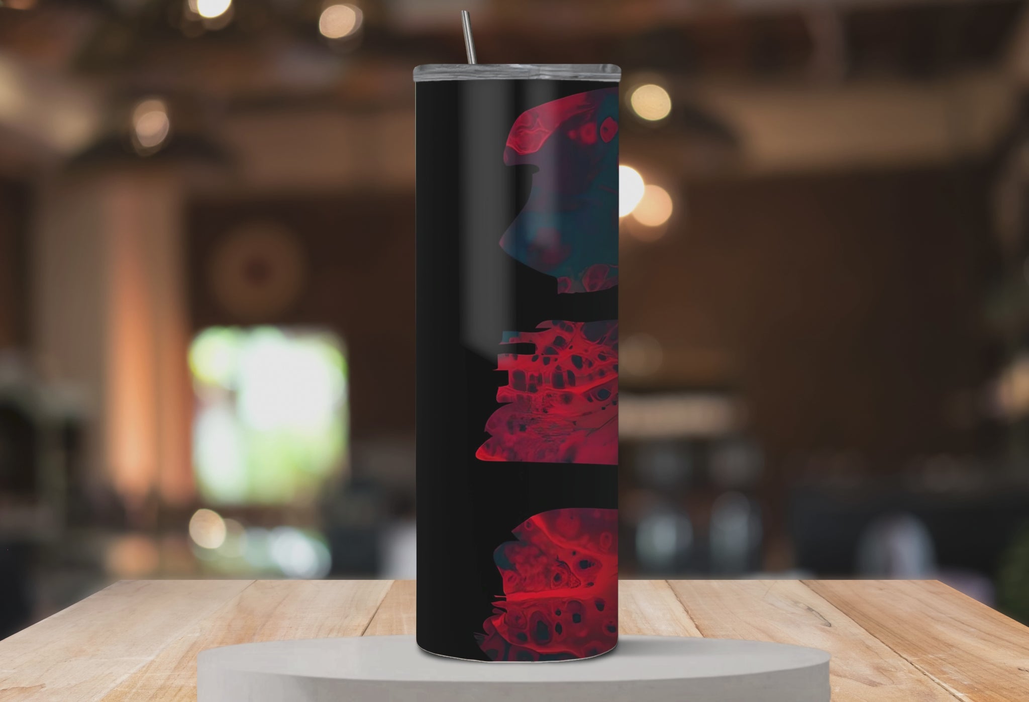Rotating 3D mockup of the Cross Equals Love™ tumbler showing all design angles.