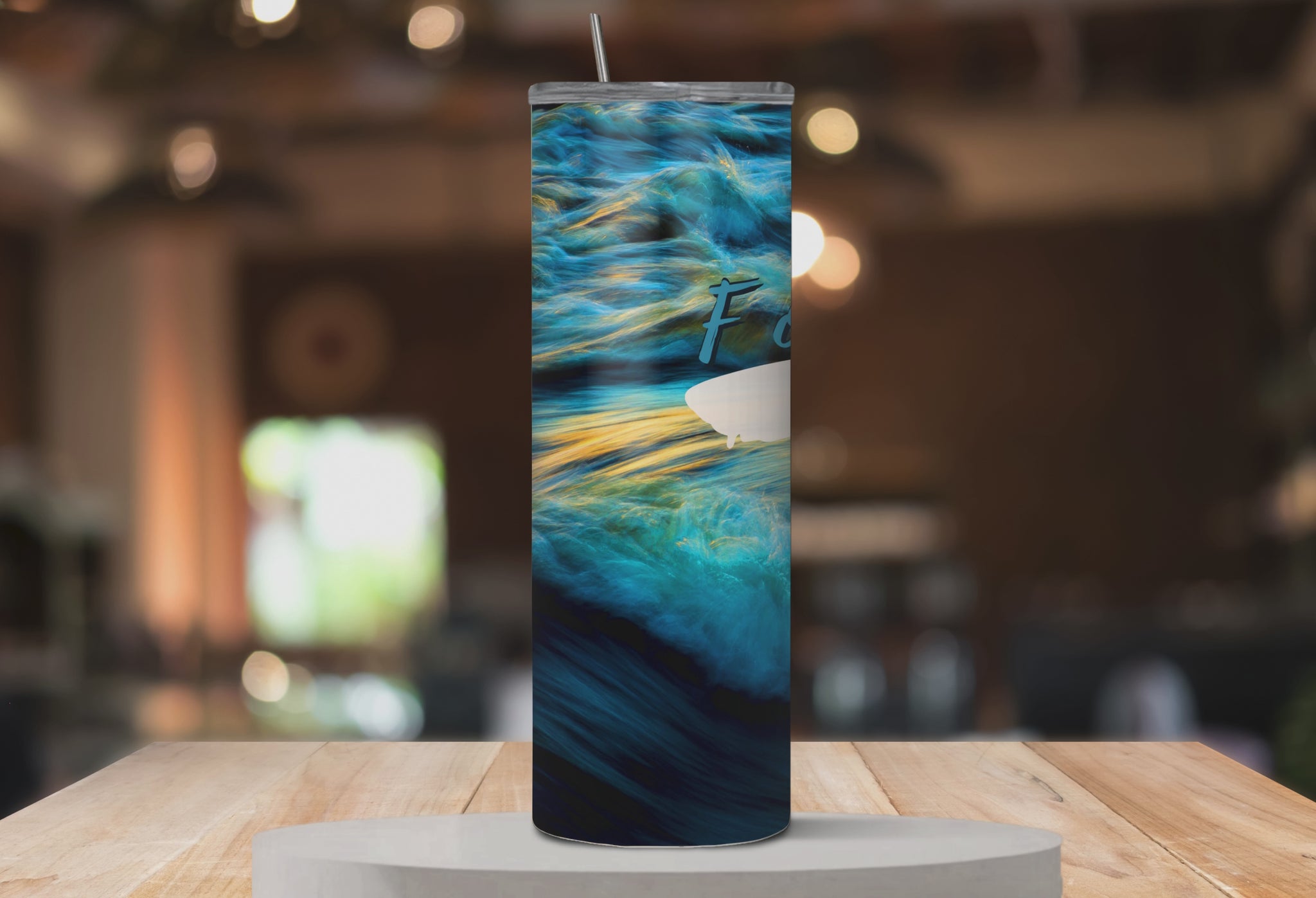 360-degree rotating view of forgiven scripture tumbler, 20oz stainless steel Christian affirmation cup