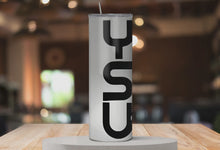 Load and play video in Gallery viewer, Rotating mockup video of Yeshua™ Lion of Judah tumbler showing all sides of the lion design and YESHUA lettering.
