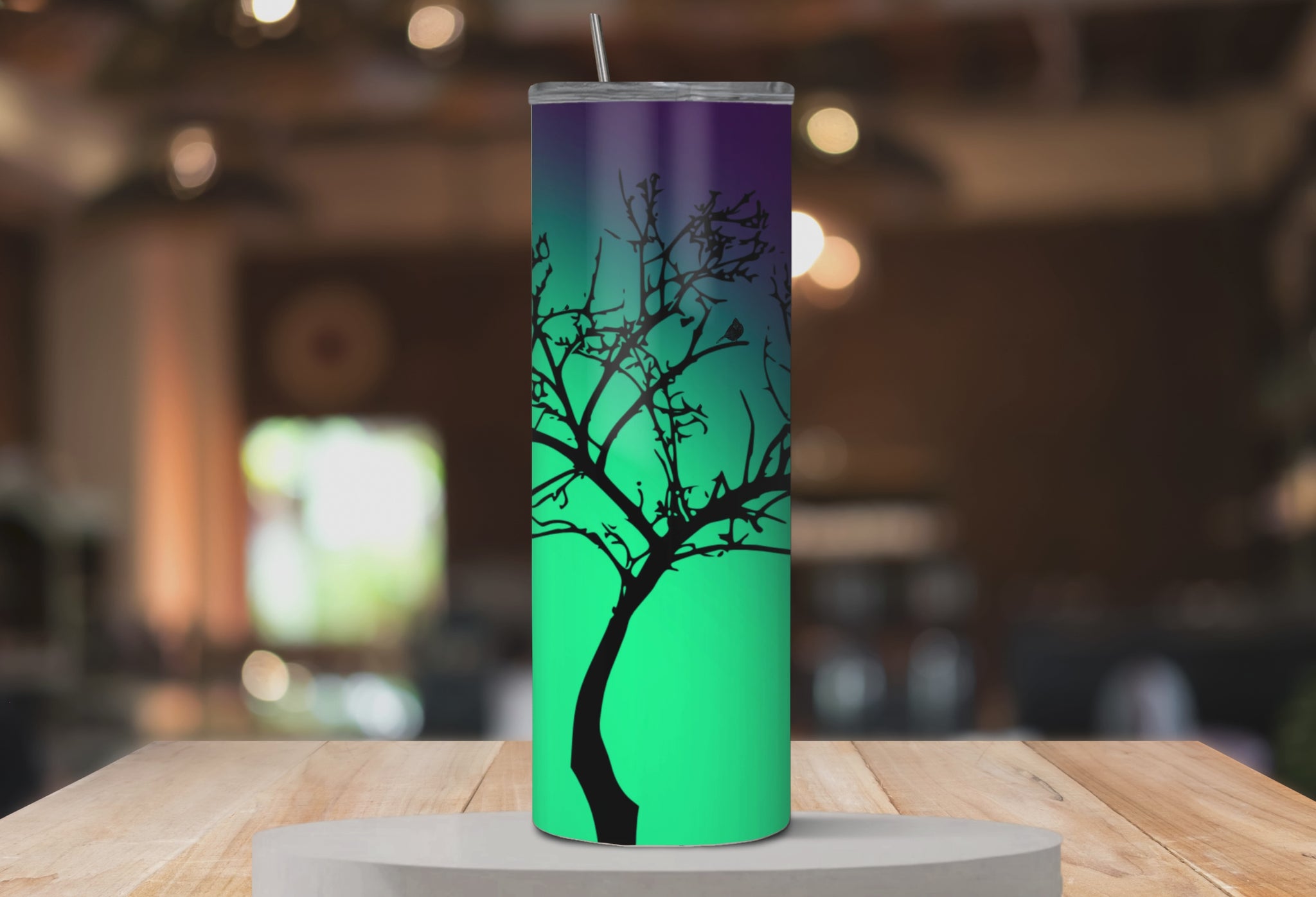 Rotating video of Spiritual Subtweet™ stainless steel tumbler highlighting scripture humor design and premium build.