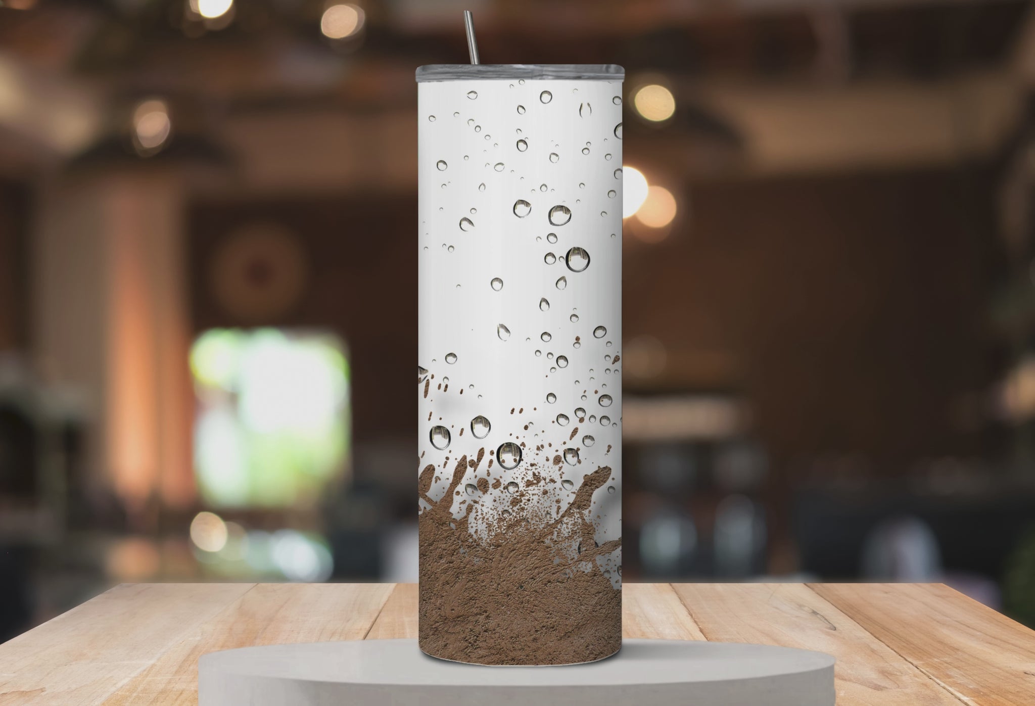 Pray for Rain Tumbler rotating product video, stainless steel skinny Christian tumbler 20oz